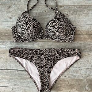 Leopard Print Bikini Set